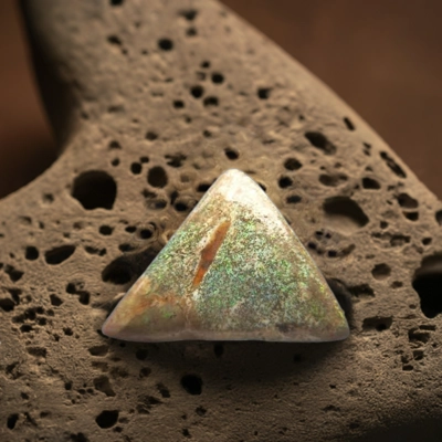 Green andamooka opal necklace