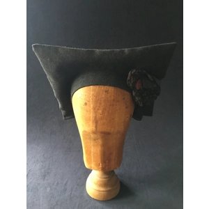 Charcoal Wool Slouch Mortar Hat