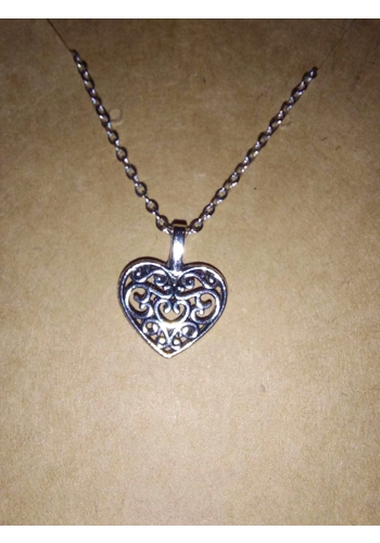 Silver heart necklace