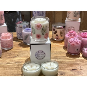 Handmade 10cl Taster Candle - Peony and Blush Suede