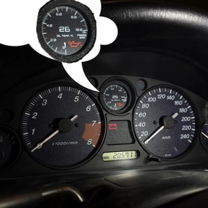 P&P Real oil pressure and temperature digital lcd gauge for mazda MX-5 Miata NA/NB