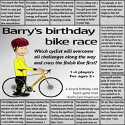 Funny 2 in 1 Cycling Birthday Card And Reusable Bike Race Board Game Personalised Cyclist Gift