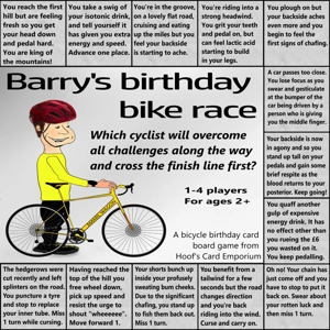 Funny 2 in 1 Cycling Birthday Card And Reusable Bike Race Board Game Personalised Cyclist Gift