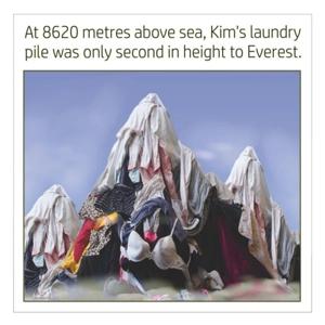 Everest sized washing pile, funny laundry card - Clothes m..
