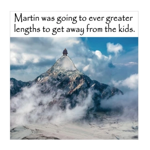 Escaping the kids funny card customisable for mum or dad s..
