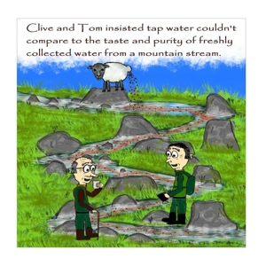 Hill walking friends funny card - Male mountain walker fel..