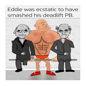 Weightlifting funny card - Power lifter deadlift PB -  Funny strong man bodybuilder hits the weights