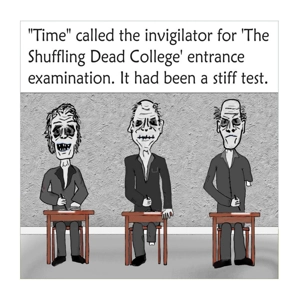 Exams time funny zombie card - For a student or a pupil si..