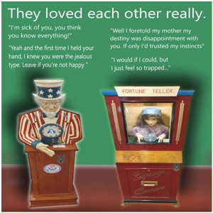 Relationship woes card - Predicting the future - A retro a..