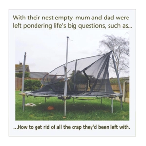 Kids leaving home funny card - Mum and dad stuck with the ..