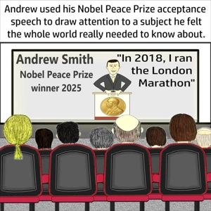 Funny running card for a man who once ran a marathon - A customisable humorous running birthday card