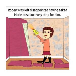 Stripping wallpaper seductively funny DIY card - A lady re..