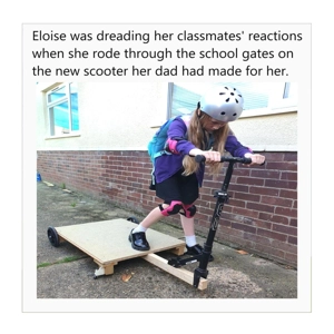 Dad the home inventor card - Daughter rides embarrassing h..