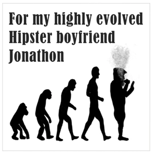 Funny hipster evolution card for him - Customisable card f..