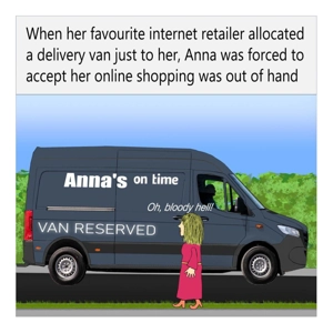 An online internet shopping addict gets her own delivery v..