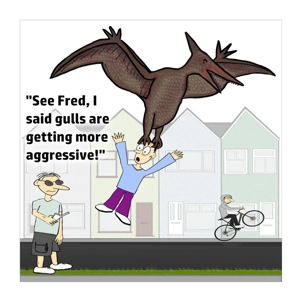 Funny Pterodactyl Card - Personalised Dinosaur Birthday Card