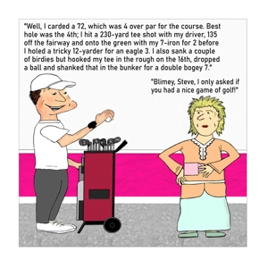 Funny golf personalised birthday card for a male golf who ..