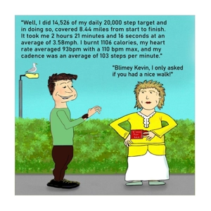 Power walker card - Funny walking man obsessed with his st..