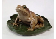 Frog on lillypad - Handmade in stonewa..