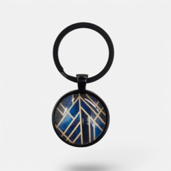 Blue printable cabochon pendant for keys NR7