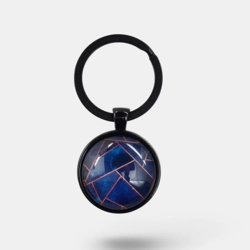 Blue photo keychain for keys gift idea NR25