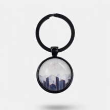 Keychain with glass cab..