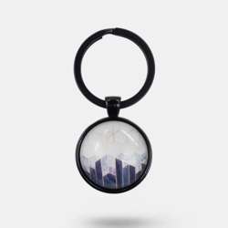 Keychain with glass cabochon for men or women NR30