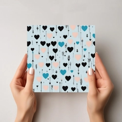Blue Valentine's day card for him LL11