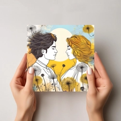 Printable photo Valentine's day card for couple LL07
