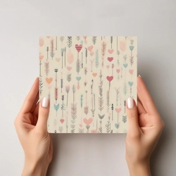 Small heart love day greeting card LL10