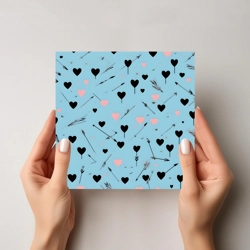 Blue card for Valentine's day greeting party LL13