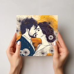 Printed Anniversary day greeting card for couple LL22