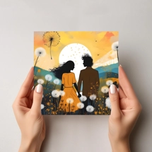 I love you anniversary card couple together LL23