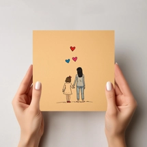 I love you Mom with Happy Valentine's day card LL30