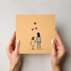 I love you Mom with Happy Valentine's day card LL30