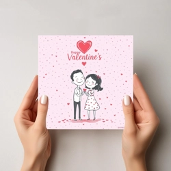 Printed paper Valentine's day card gift for couple LL38