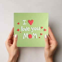 Valentine Greeting Cards with Unique Gift for Mom LL50