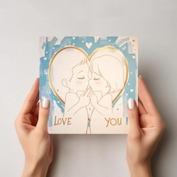 Valentine's Day Cards - Kids First kiss