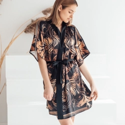 Pampering Gifts: Women's Dressing Gown Elegant Silk Kimono Robe Bathrobe for H..