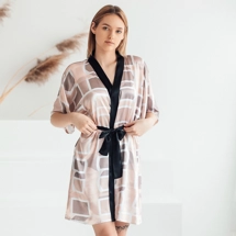 Silk Kimono Robe Bathro..