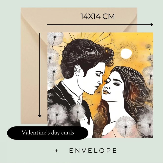 Additional Image for 14x14 cm Valentine's day card with text LL21