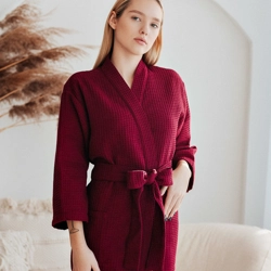 Waffle cotton robe for women any size available Wedding Gift for the Modern Br..