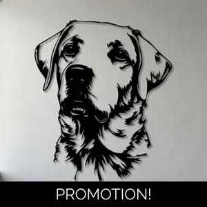 Labrador Metal Wall Art – Dog Head Iron Wall Decor 30cm