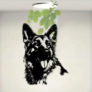 German Shepherd Metal Wall Art – Dog Head  Wall Decor