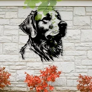 Golden Retriever Metal Wall Art – Dog Silhouette Décor