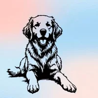 American Country Golden Retriever Metal Wall Art – Dog Silhouette Décor