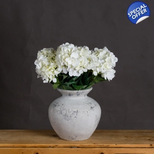 Darcy Large Antique White Vase