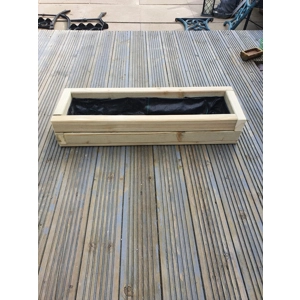 Rectangle Wooden Garden Planter Window Box – 80cm x 25cm x 15cm