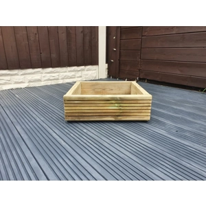 Square Wooden Treated Decking Planters Pots 30x30x14cm