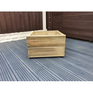 Square Wooden Treated Decking Planters Pots 30x30x26cm